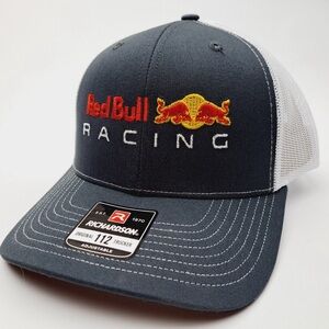 Red Bull Racing Richardson 112 Trucker Mesh Snapback Cap Hat Charcoal & White